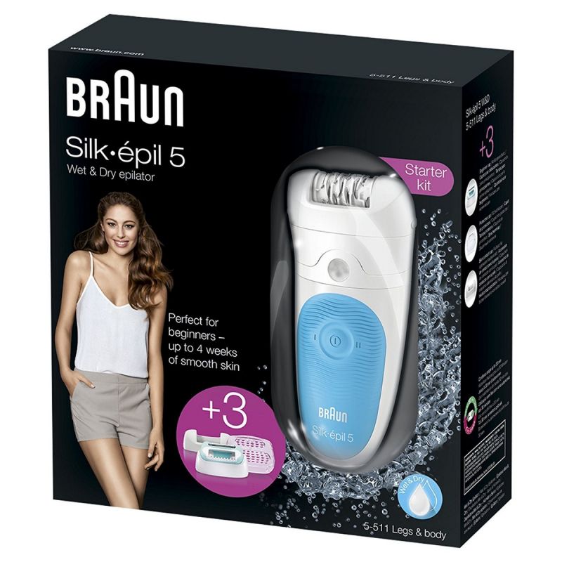 Braun Silk Epil 5 5 511 3 Wet Dry Cordless Epilator Starter Kit
